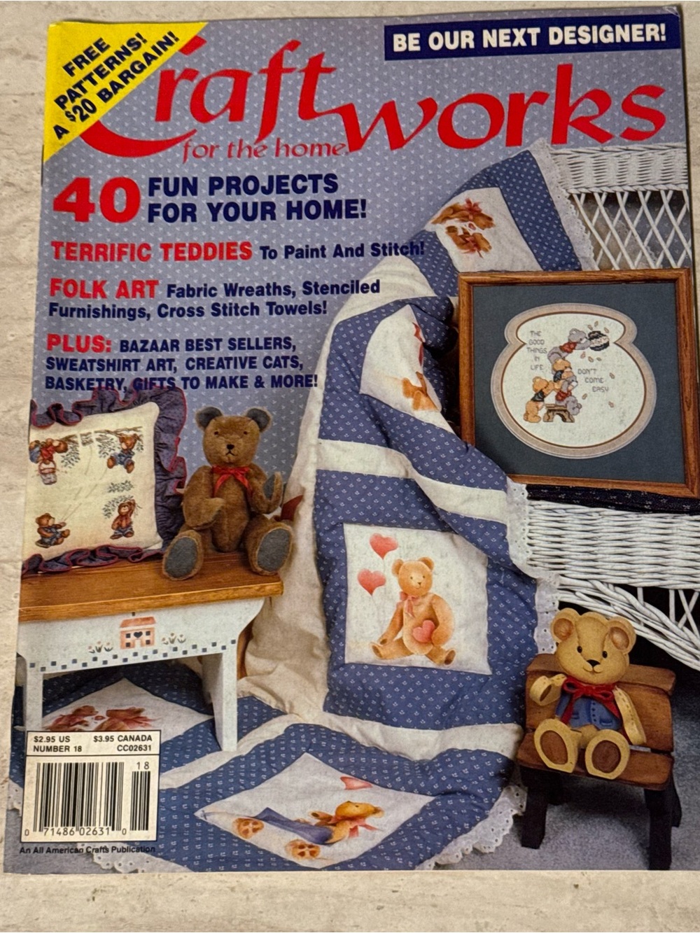 Craftworks Magazine Vintage 1998 Teddy Bear Special